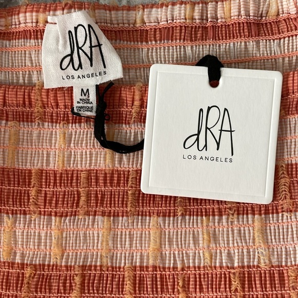 Anthropologie dRA Los Angeles Nicole Midi Dress In Peach Stripe Size Medium NWT - Picture 7 of 8